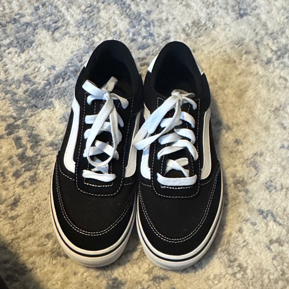 Vans Classic Black and White Lace-Up Sneakers